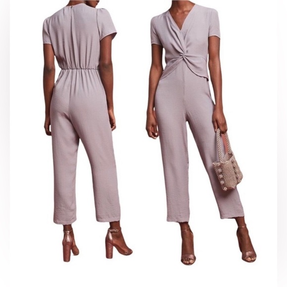 AnthropologieAmadi Light Purple Plath Lightweight Short Sleeve Jumpsuit